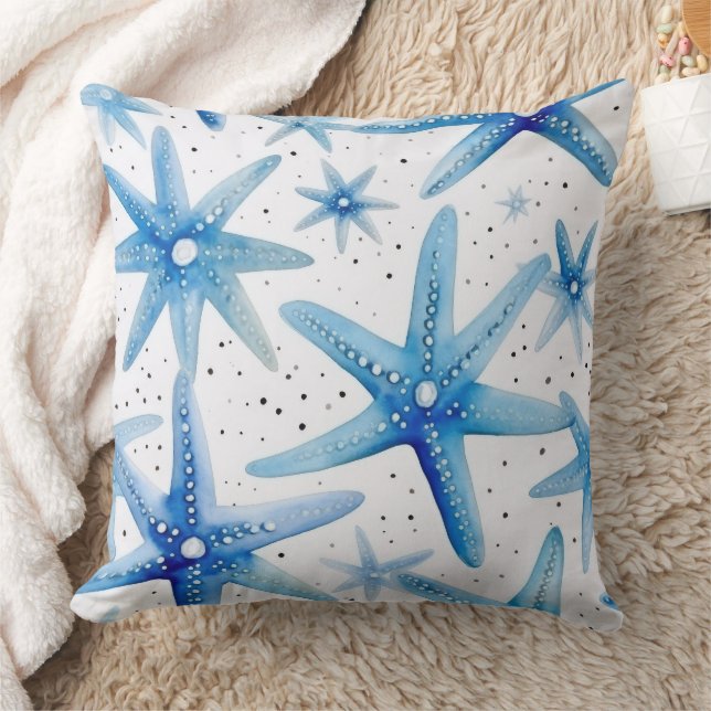 Coastal Starfish Pattern  Cushion (Blanket)