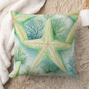 Coastal Starfish Pattern Cushion
