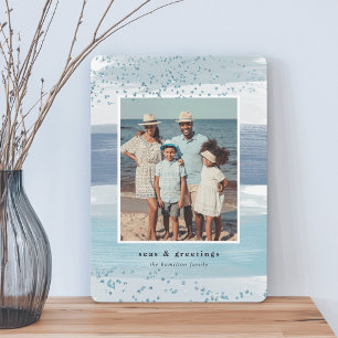 Coastal Stripe Holiday Photo Card