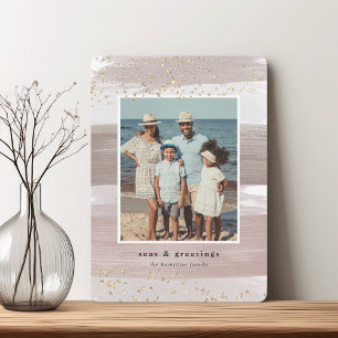 Coastal Stripe Holiday Photo Card