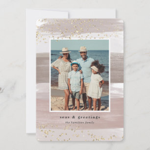 Coastal Stripe   Holiday Photo Card