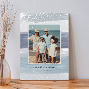 Coastal Stripe Vertical Photo Christmas