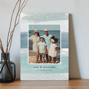 Coastal Stripe Vertical Photo Christmas