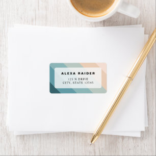 Coastal Stripes Address Label