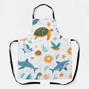 Coastal Summer All-Over Print Apron Gift