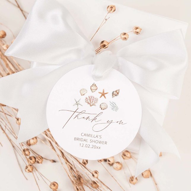 Coastal Summer  Bridal Shower Favour Tags (Creator Uploaded)