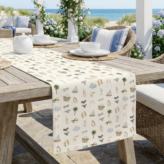Coastal Summer Getaway Pattern Short Table Runner (Creator Uploaded)
