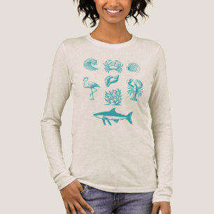 Coastal summer stamp collection in pastels Tri-Blend shirt