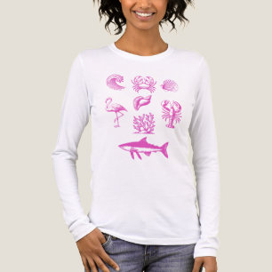 Coastal summer stamp collection in pastels Tri-Blend shirt