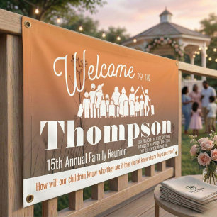 Coastal Sunset Family Reunion Banner