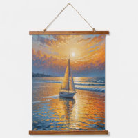 Coastal Sunset Sailboat 