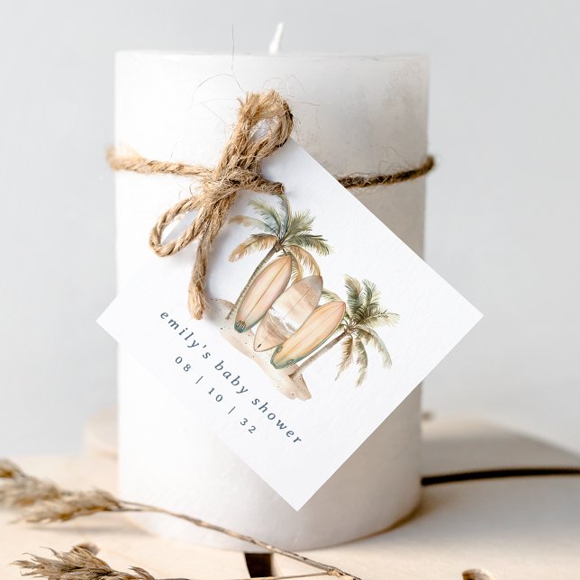 Coastal Surf Baby Shower Favour Tags (Creator Uploaded)