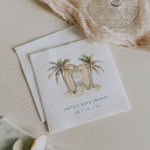 Coastal Surf Baby Shower Napkin