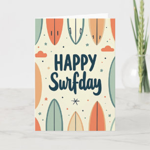 Coastal Surf Birthday Card