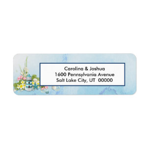 Coastal Teal Lighthouse Floral