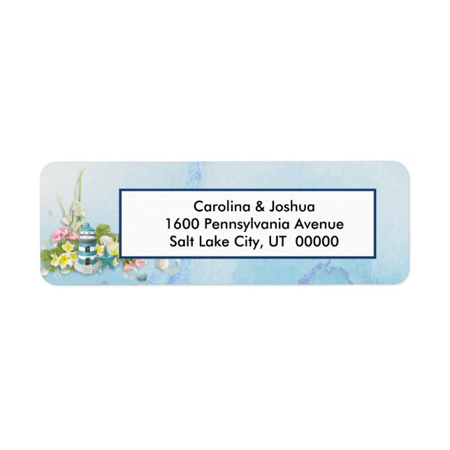Coastal Teal Lighthouse Floral (Front)