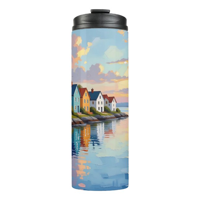 Coastal Themed | Beach Homes on the Bay   Thermal Tumbler (Front)