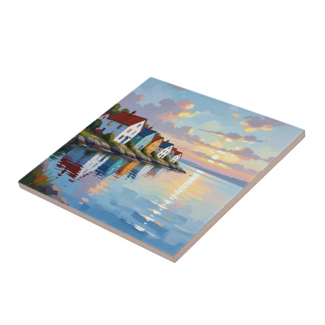 Coastal Themed | Beach Homes on the Bay   Tile (Side)