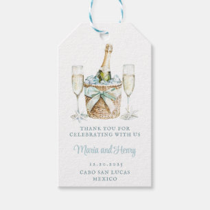 Coastal Toast Beach Wedding Gift Tags