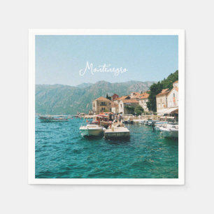 Coastal town of Perast,  Montenegro  Napkin