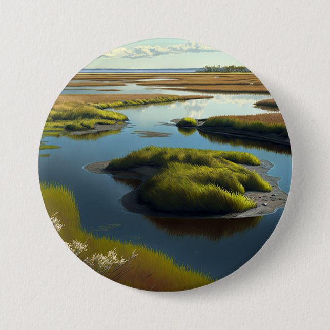 Coastal Tranquility 7.5 Cm Round Badge (Front)