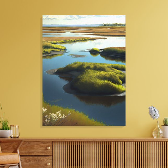 Coastal Tranquility Canvas Print (Insitu(LivingRoom))