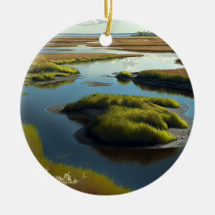 Coastal Tranquility Ceramic Tree Decoration