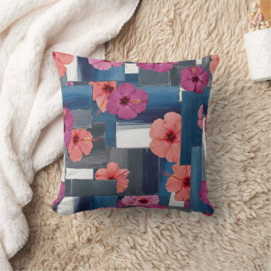 Coastal Tropical Hibiscus Pattern (9) Cushion