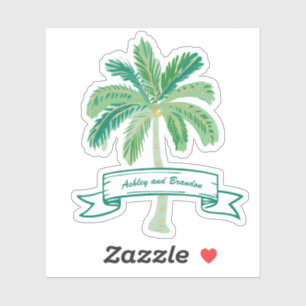 Coastal Tropical Palm Tree Beach Personalised 