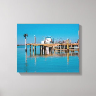 Coastal Velddrif South Africa Landscape Boat Birds Canvas Print