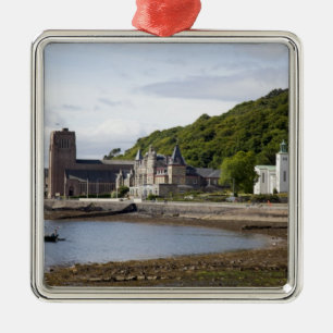 Coastal view with historic buildings, Oban, Metal Tree Decoration