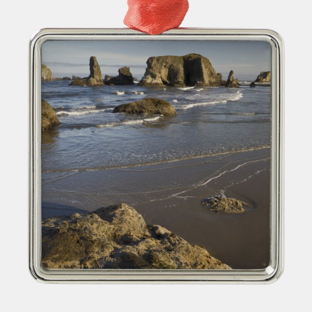 Coastal views, Bandon, Oregon Metal Tree Decoration (Front)