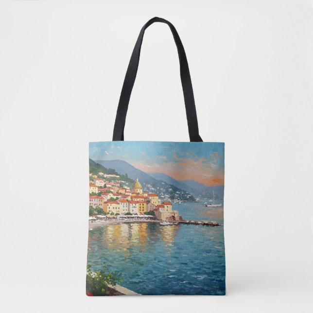 Coastal Village Tote Bag (Front)