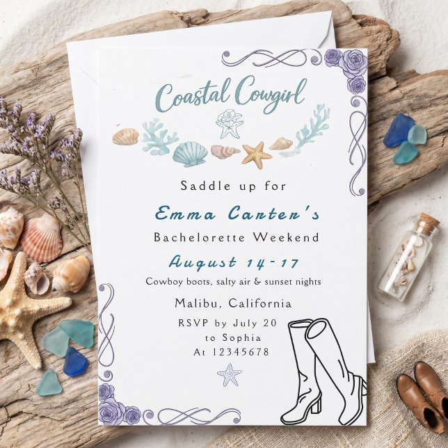 Coastal Viral Classi bachelorette Party Invitation (Creator Uploaded)