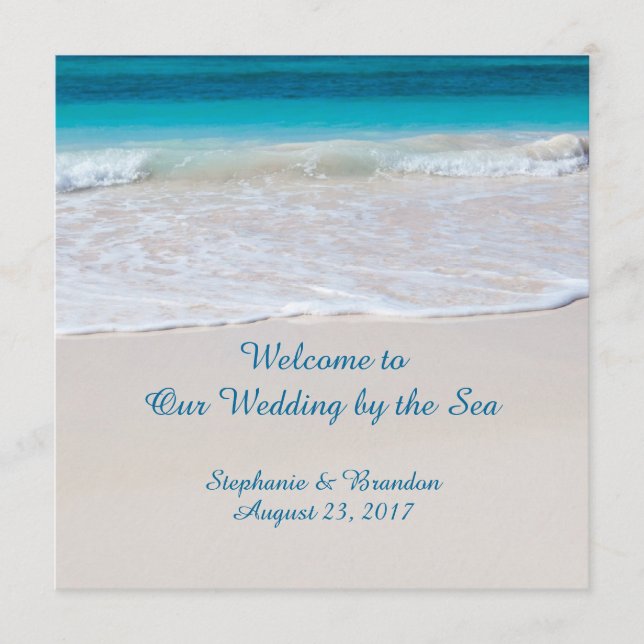 Coastal Vows Wedding by the Sea Program Programme (Front)