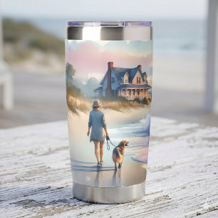 Coastal Walk to Lighthouse at Sunset Insulated Tumbler