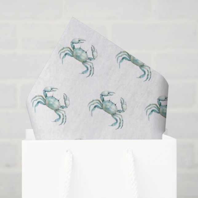 Coastal Watercolor Crab Tissue Paper (Gift Bag)