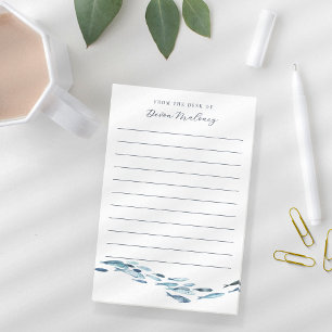 Coastal Watercolor Fish Personalised Post-it Notes