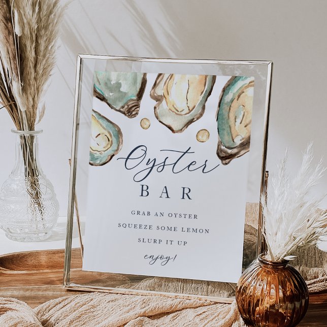 Coastal Watercolor Oyster Bar Sign (Creator Uploaded)