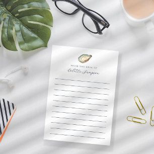 Coastal Watercolor Oyster Personalised Lined Post-it Notes