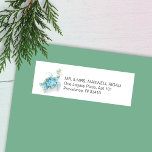 Coastal Watercolor Sea Turtle Address Labels<br><div class="desc">This coastal Christmas return address label showcases my original hand-painted watercolor sea turtle, accented with a botanical sprig of red berries and green foliage on a crisp white background. Your return address details are elegantly displayed in a modern sans serif font. Easily personalise with your family name and street address...</div>