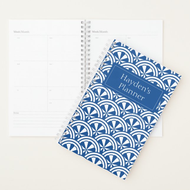 Coastal Waves Pattern - The White Lotus Planner (Display)
