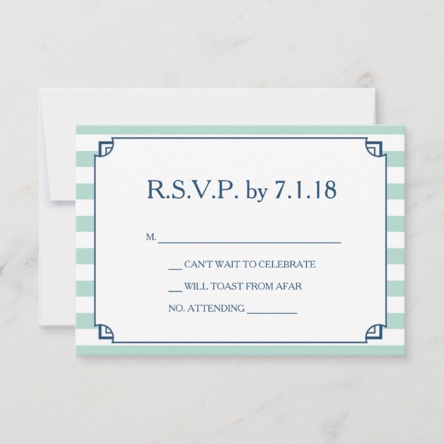 Coastal Wedding Invitation RSVP (Front)