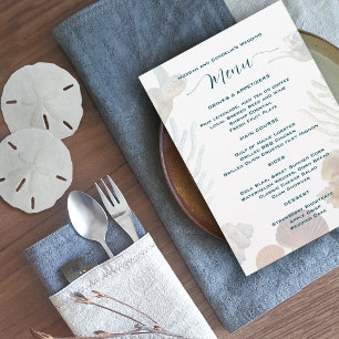 Coastal Wedding Menu Living Seas