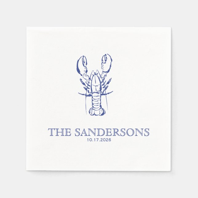 Coastal Wedding Napkin (Front)