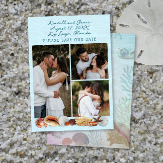 Coastal Wedding Photos Living Seas Save The Date