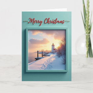 Coastal Winter Glow Christmas Card