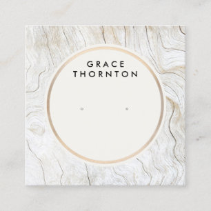 Coastal Wood Earring Jewellery Wood Display Card