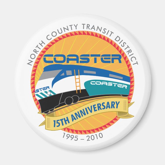 Coaster 15th Annivesary Magnet (Front)