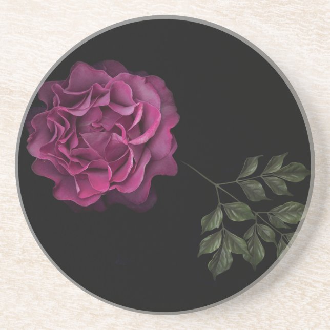 Coaster 4.25", Sandstone Top, Cork Bottom, Custom (Front)
